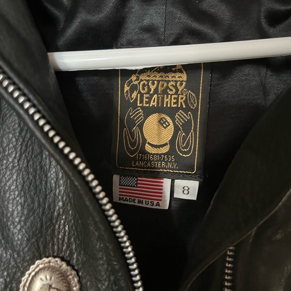 Gypsy Leather Riding Jacket Size 8 with Fringe - Picture 2 of 4